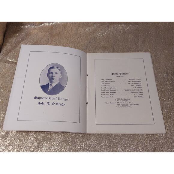 RARE Program Menu, 1908 Grand Banquet Supreme Chief Ranger Foresters Of America - Picture 7 of 11